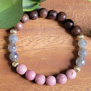 Rhodonite & Labradorite Bracelet